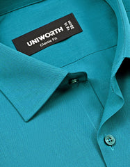 Plain Teal Classic Fit Shirt FS1609-1RF-15