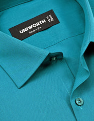 Plain Teal Tailored Smart Fit Shirt FS1609-1SF-15