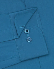 Plain Teal Classic Fit Shirt FS1609RF-15.5