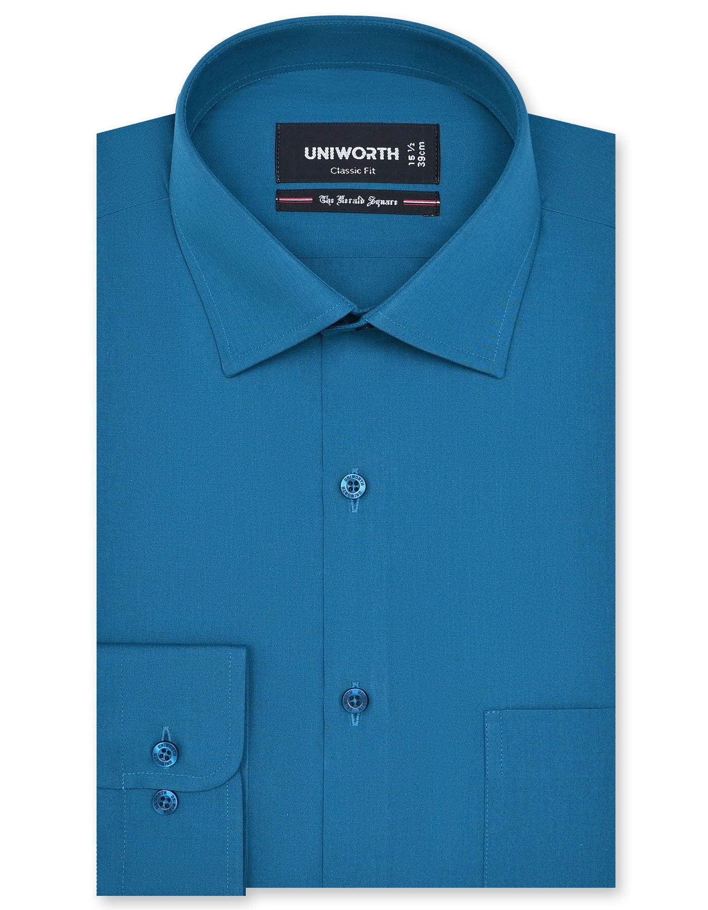 Plain Teal Classic Fit Shirt FS1609RF-14.5