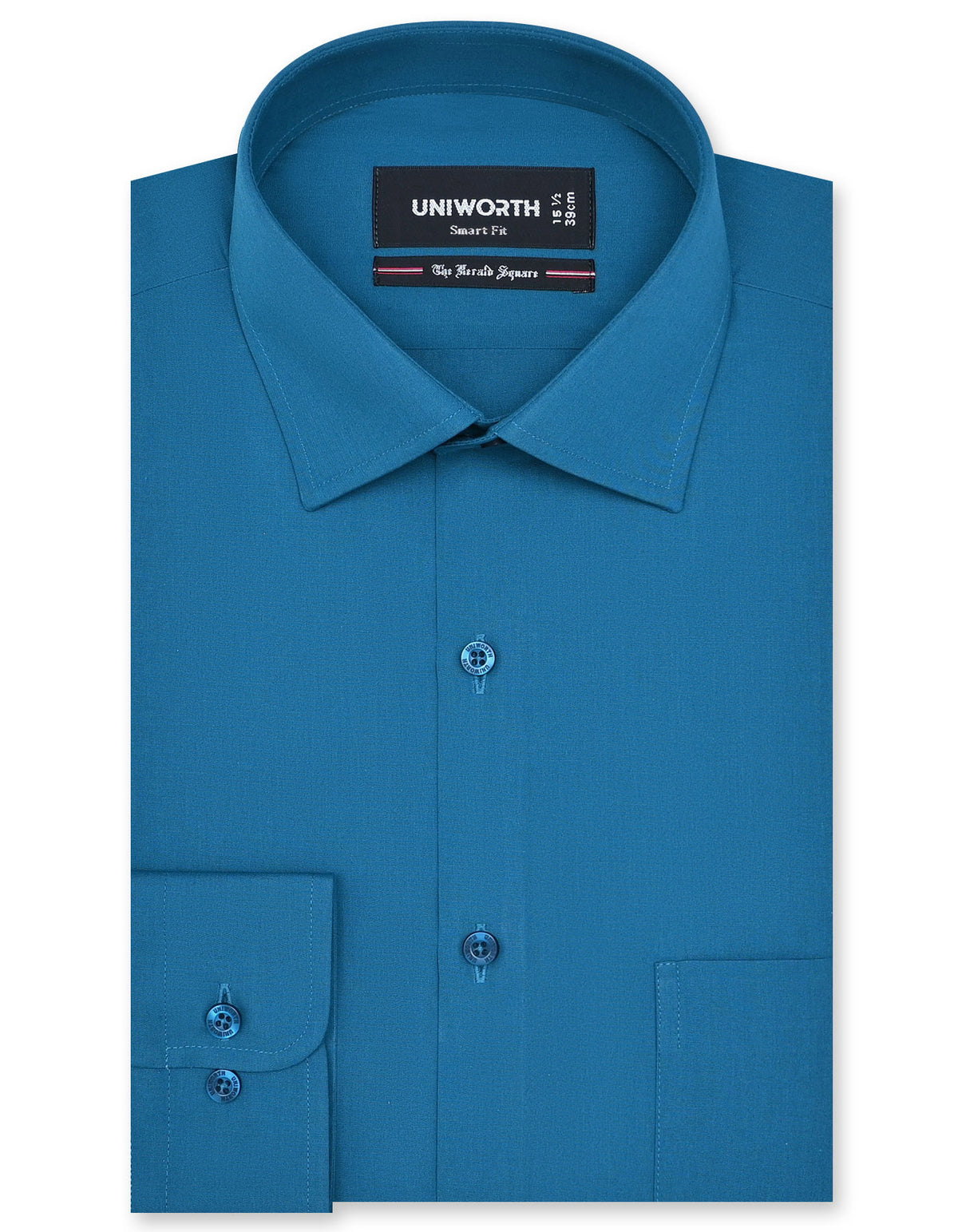 Plain Teal Tailored Smart Fit Shirt FS1609SF-14.5