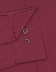 Plain Maroon Tailored Smart Fit Shirt FS1612SF-15.5