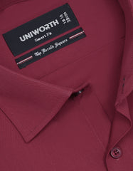 Plain Maroon Tailored Smart Fit Shirt FS1612SF-15