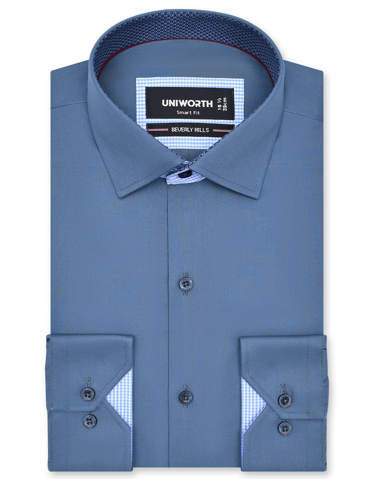 Plain M Blue Tailored Smart Fit Shirt FS1621-1SF-14.5