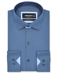 Plain M Blue Tailored Smart Fit Shirt FS1621-1SF-14.5