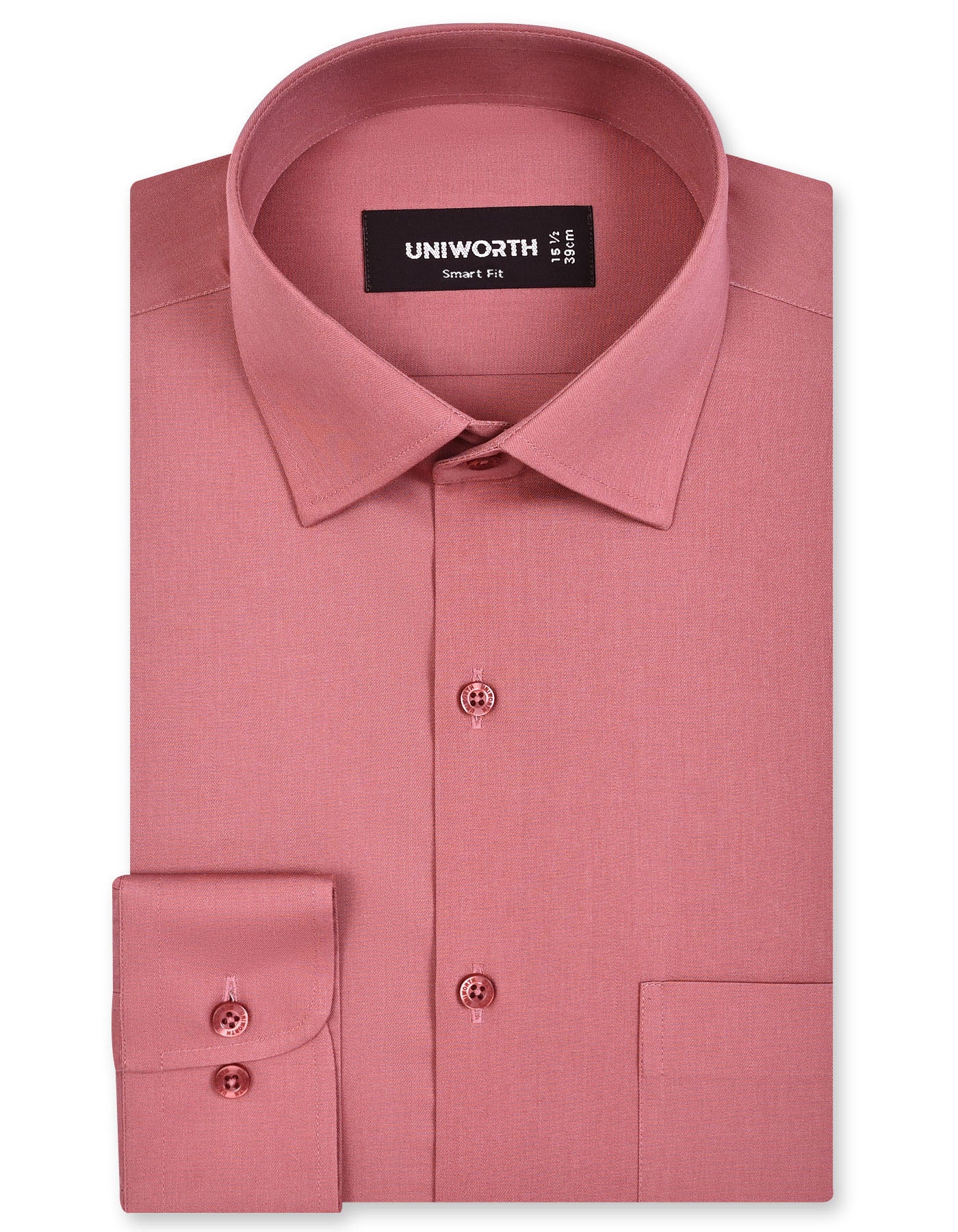 Plain T Pink Tailored Smart Fit Shirt FS1634-3SF-14.5