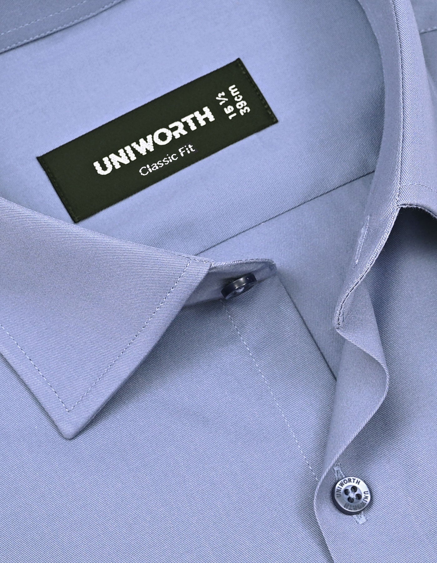 Plain L Grey Classic Fit Shirt FS1636-2RF-15