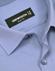 Plain L Grey Tailored Smart Fit Shirt FS1636-2SF-15