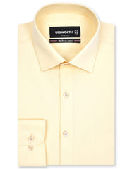 Cream Plain Tailored Smart Fit Shirt