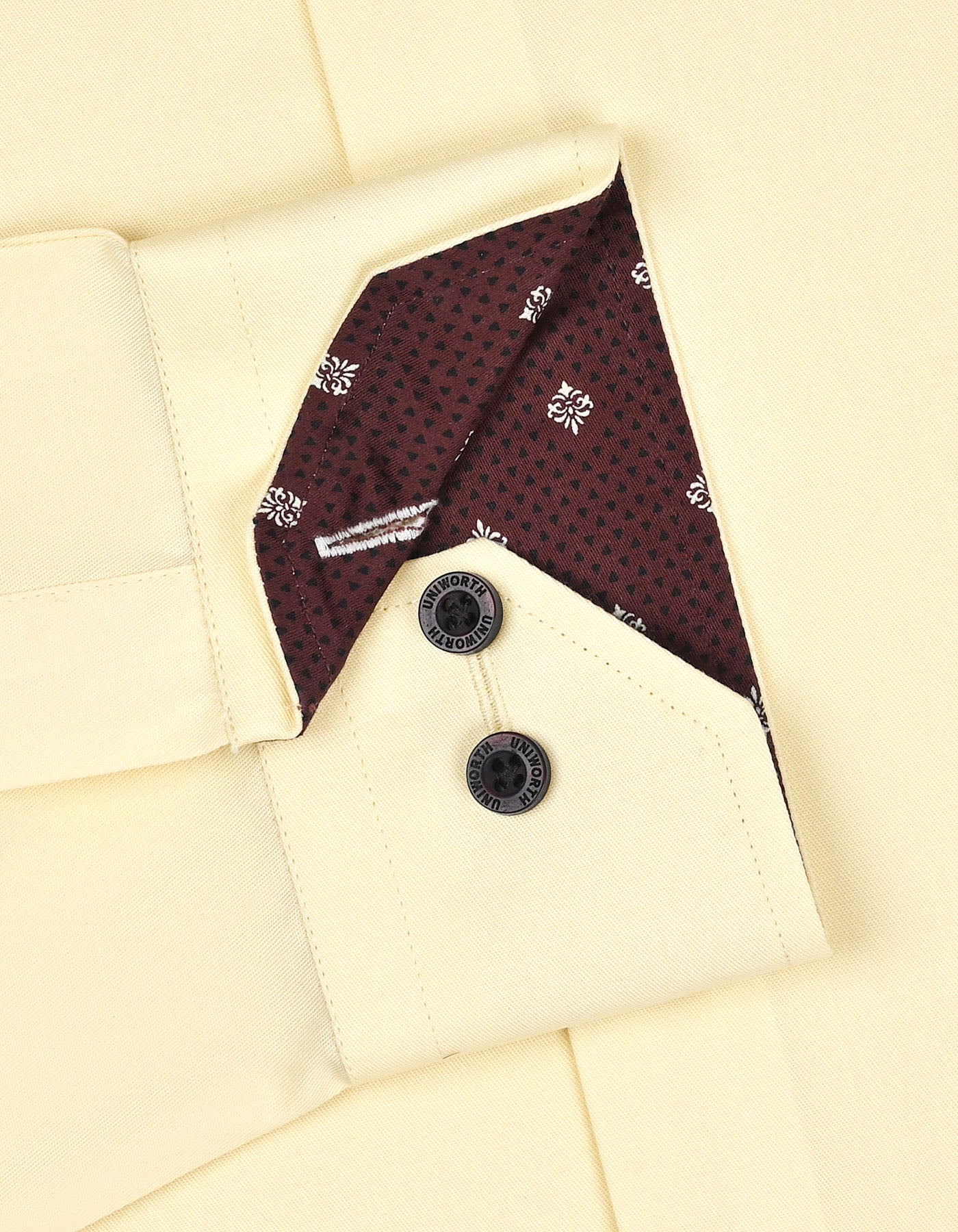 Plain Cream Tailored Smart Fit Shirt FS1649-2SF-15.5