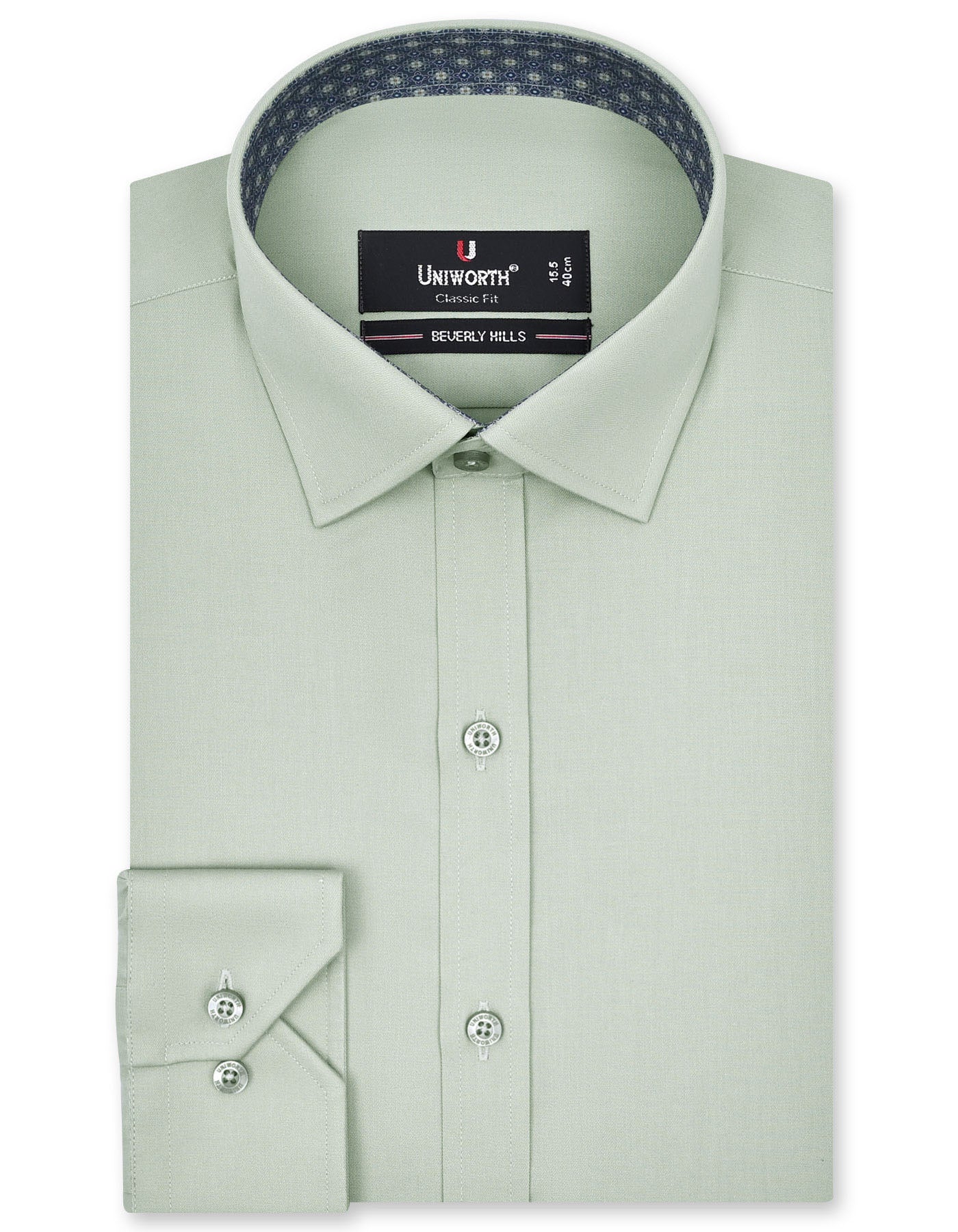 Plain Olive Classic Fit Shirt FS1650-1RF-14.5