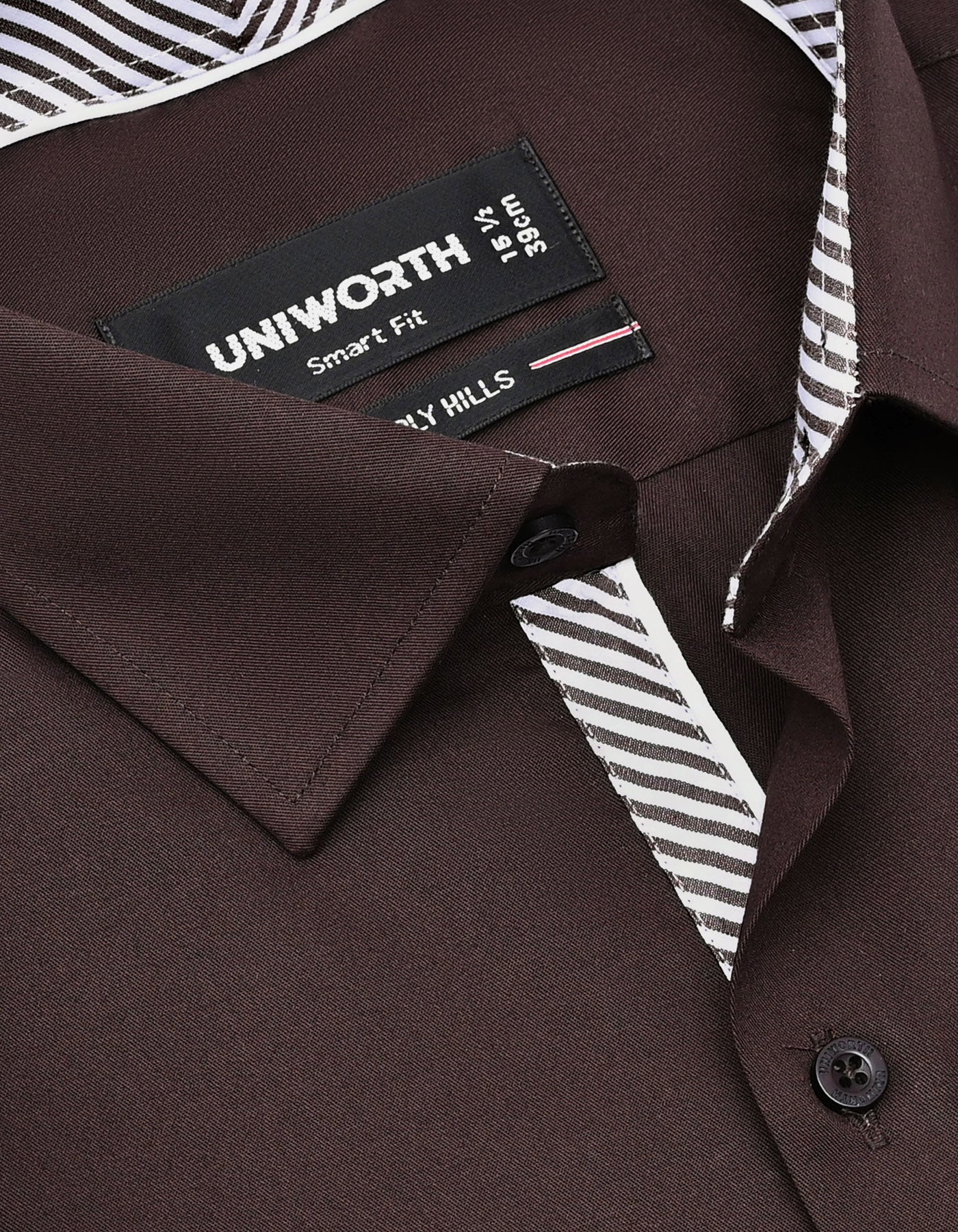 Plain Chocolate Tailored Smart Fit Shirt FS1652-2SF-15
