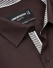 Plain Chocolate Tailored Smart Fit Shirt FS1652-2SF-15