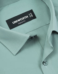 Plain Apple Green Classic Fit Shirt FS1662RF-15