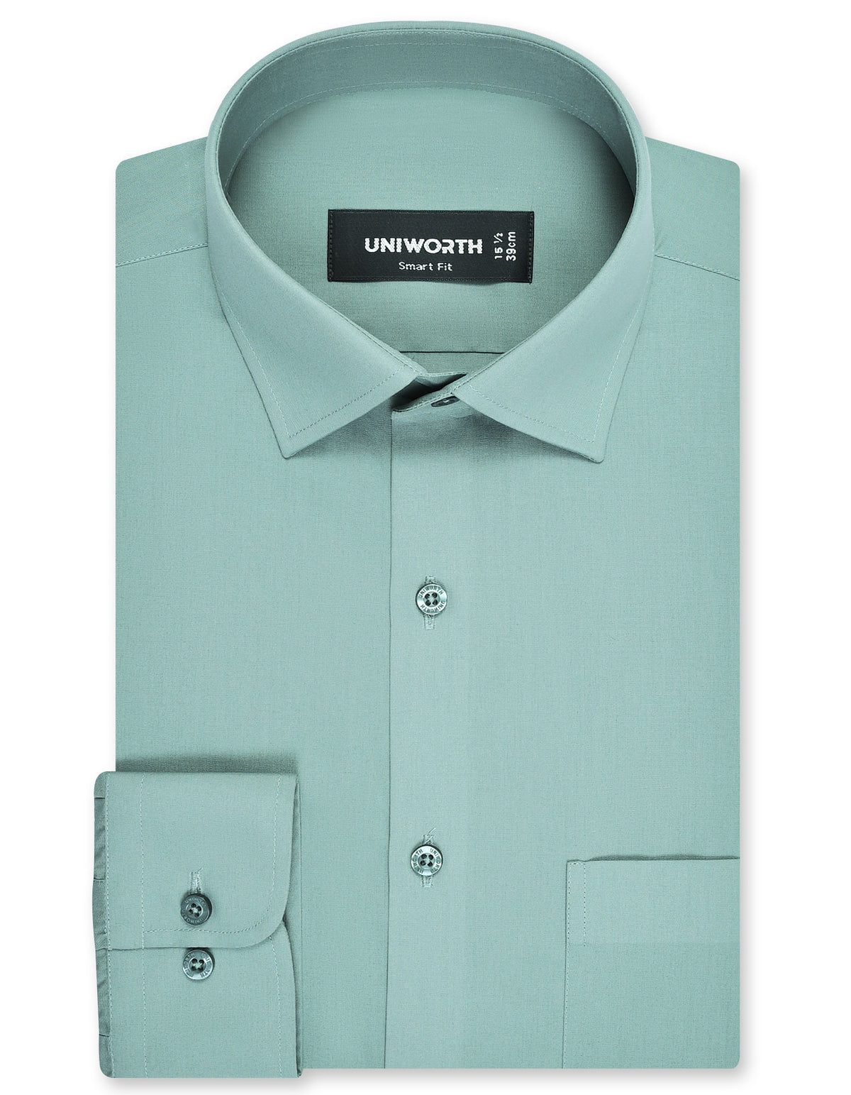 Plain Apple Green Tailored Smart Fit Shirt FS1662SF-14.5