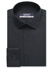 Plain Black Tailored Smart Fit Shirt FS1682-2SF-14.5