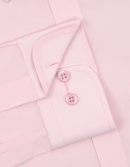 Plain L Pink Tailored Smart Fit Shirt FS1704SF-15.5
