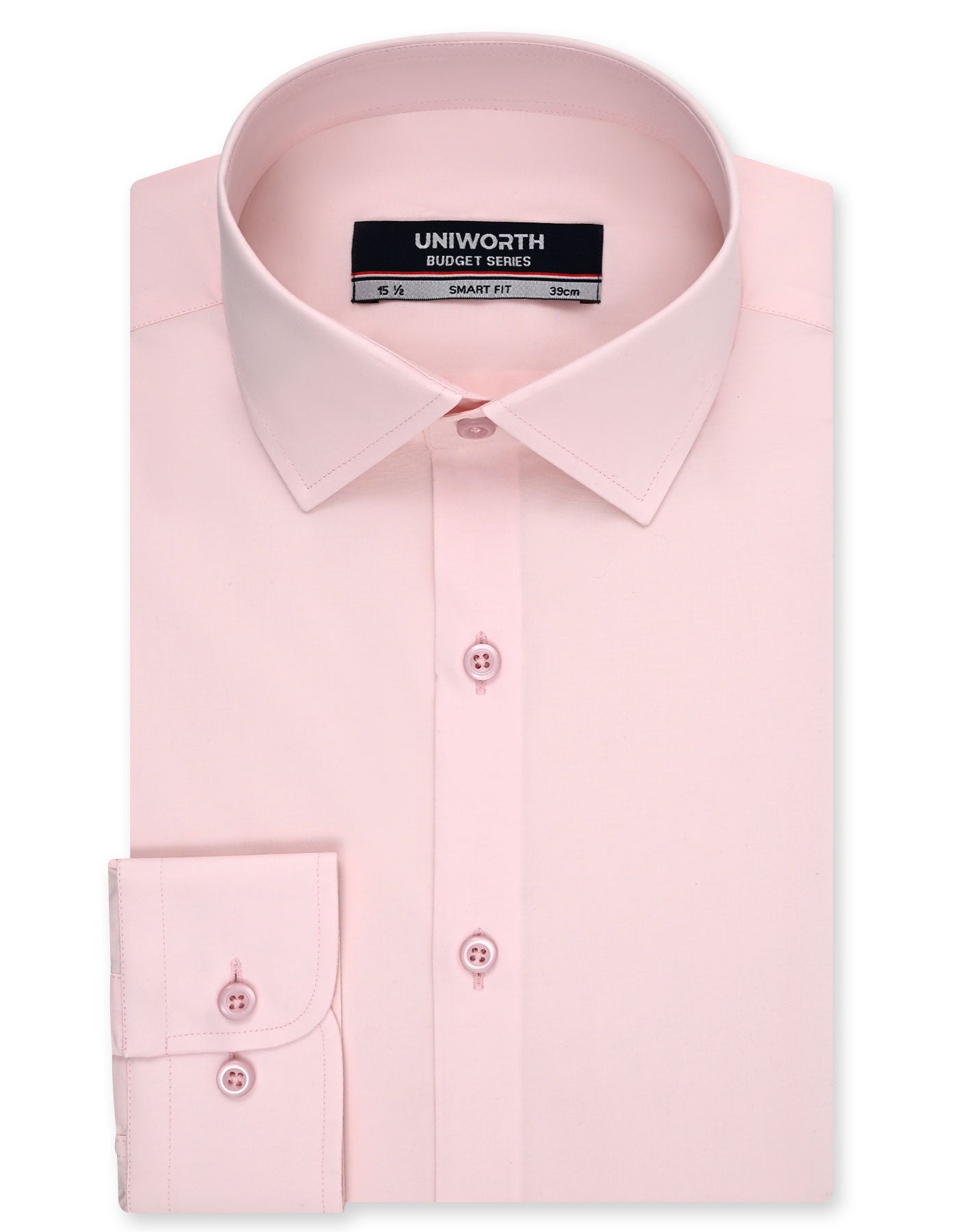 Plain L Pink Tailored Smart Fit Shirt FS1704SF-14.5