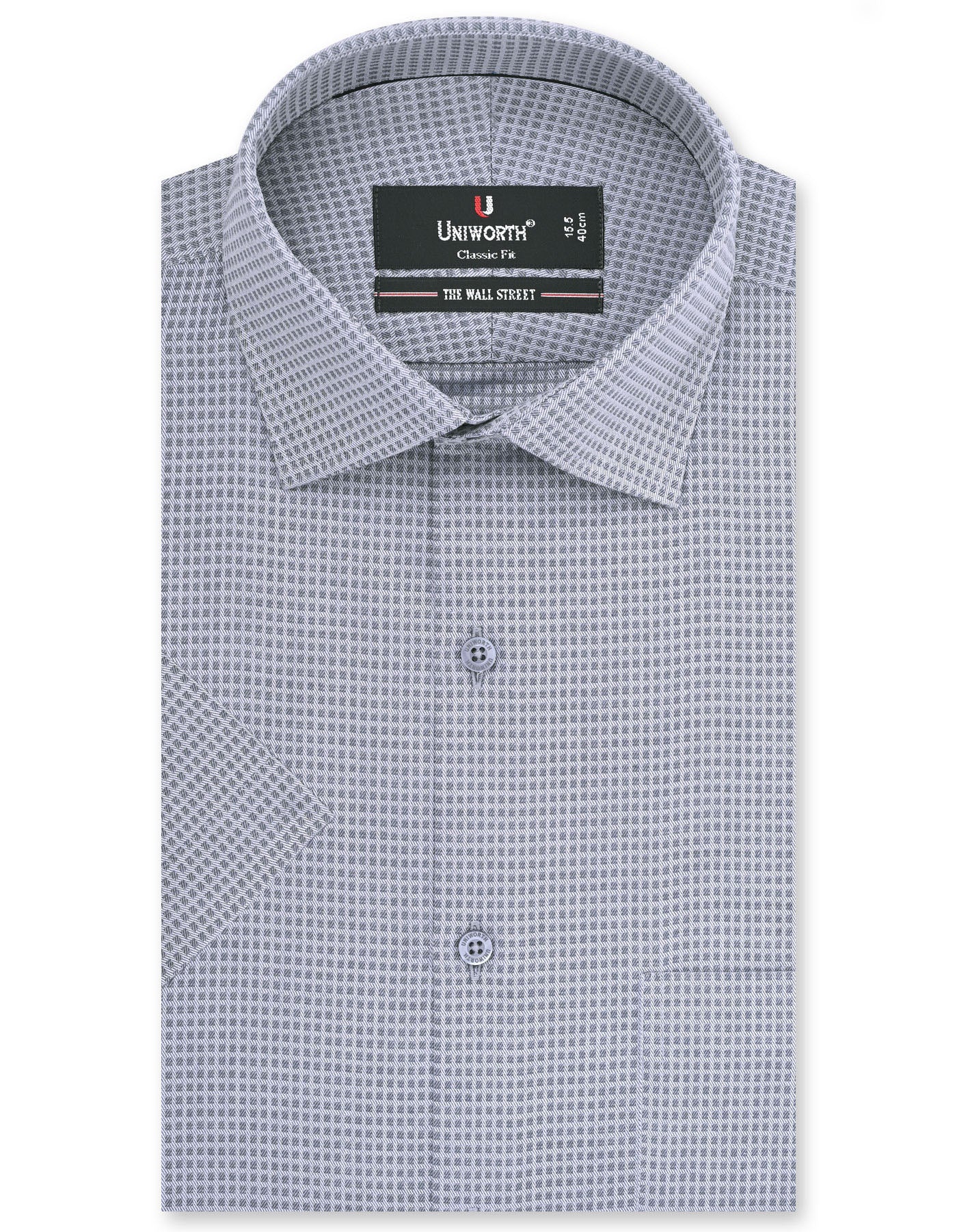 Self Grey Classic Fit Shirt FS20254RH-14.5