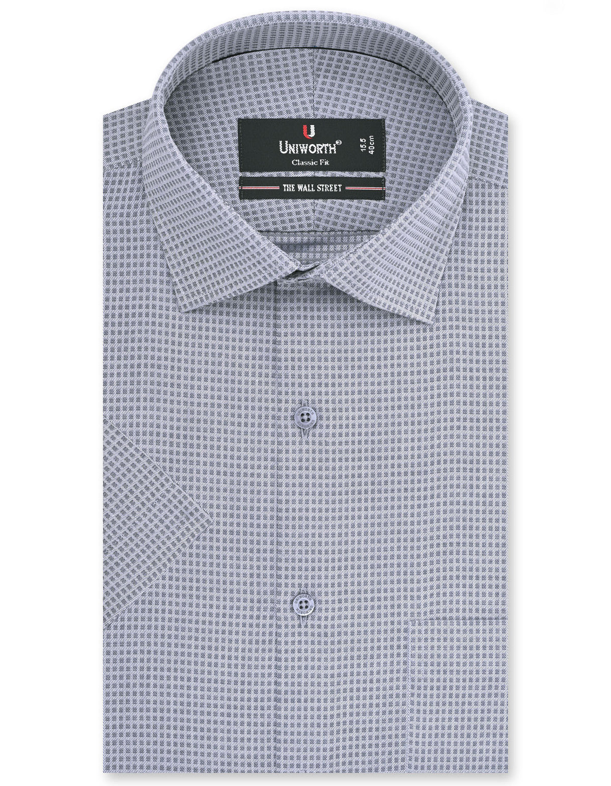 Self Grey Classic Fit Shirt FS20254RH-14.5