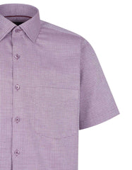 Self Maroon Tailored Smart Fit Shirt FS20255SH-15.5