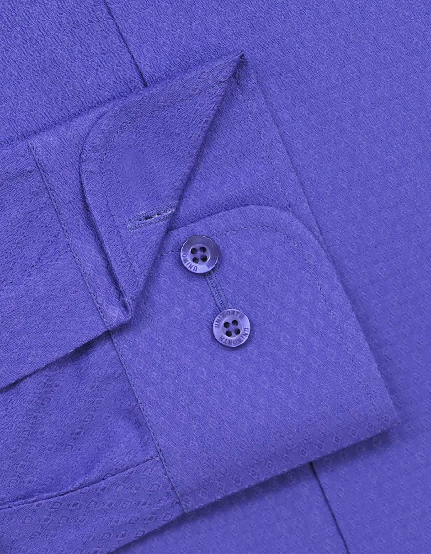 Self Royal Blue Tailored Smart Fit Shirt FS20324SF-15.5