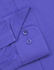Self Royal Blue Tailored Smart Fit Shirt FS20324SF-15.5