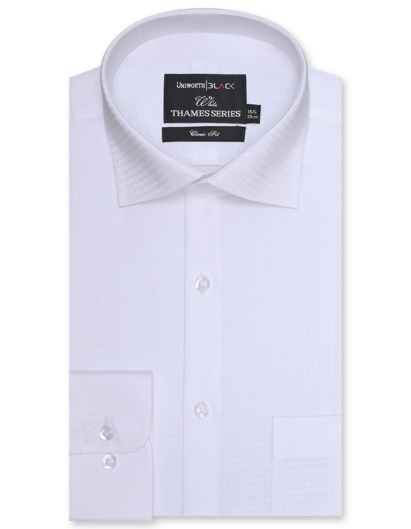 Self White Classic Fit Shirt FS20352-1RF-14.5