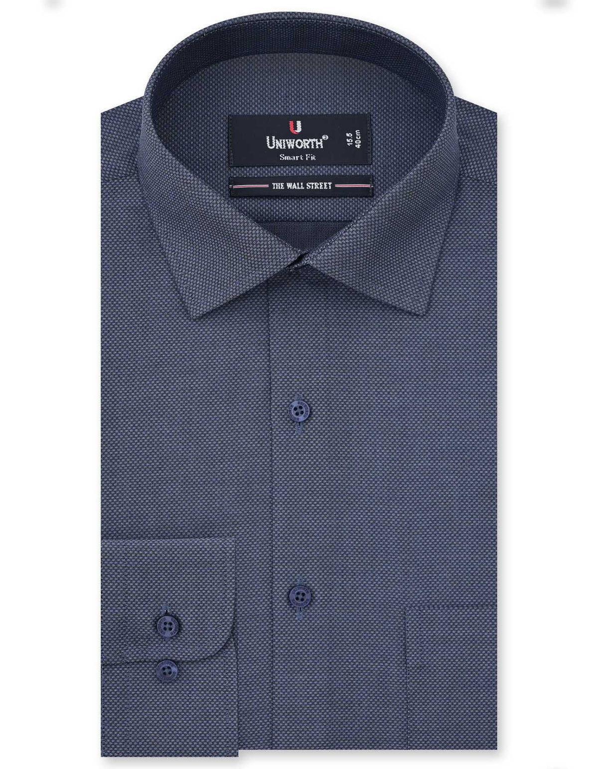 Self Charcoal Tailored Smart Fit Shirt FS20353SF-14.5