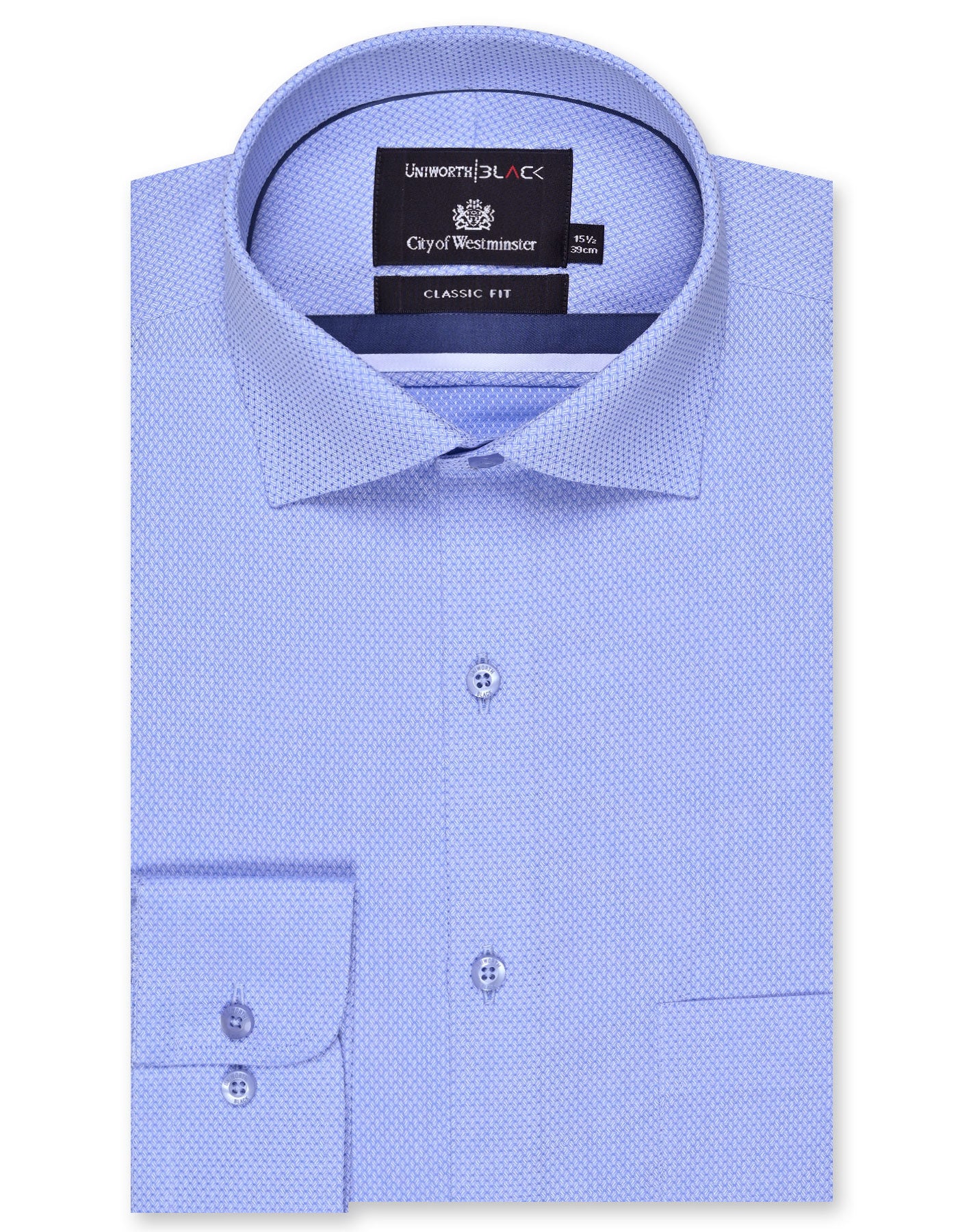 Self Blue Classic Fit Shirt FS20383RF-14.5