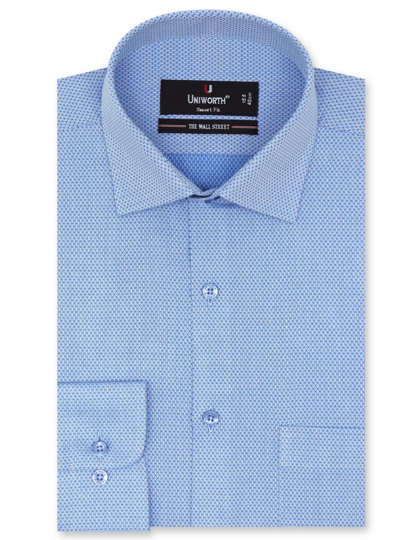 Self Navy Tailored Smart Fit Shirt FS20397SF-14.5