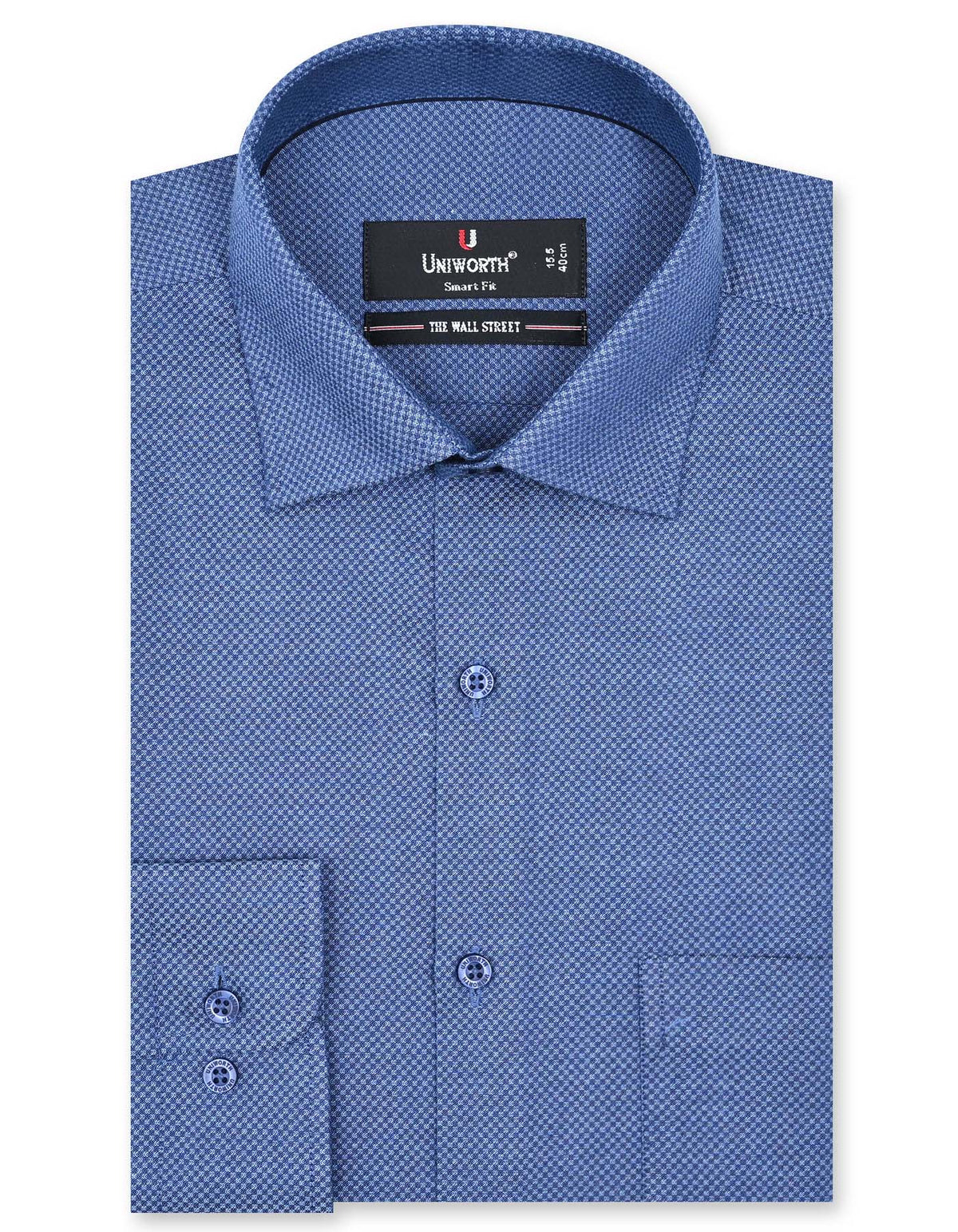 Self Navy Tailored Smart Fit Shirt FS20401SF-14.5