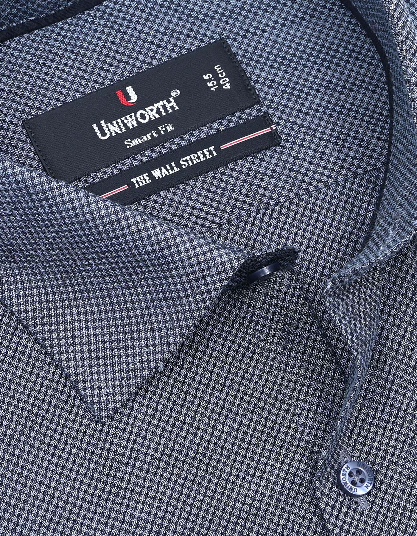 Self Black Tailored Smart Fit Shirt FS20402SF-15
