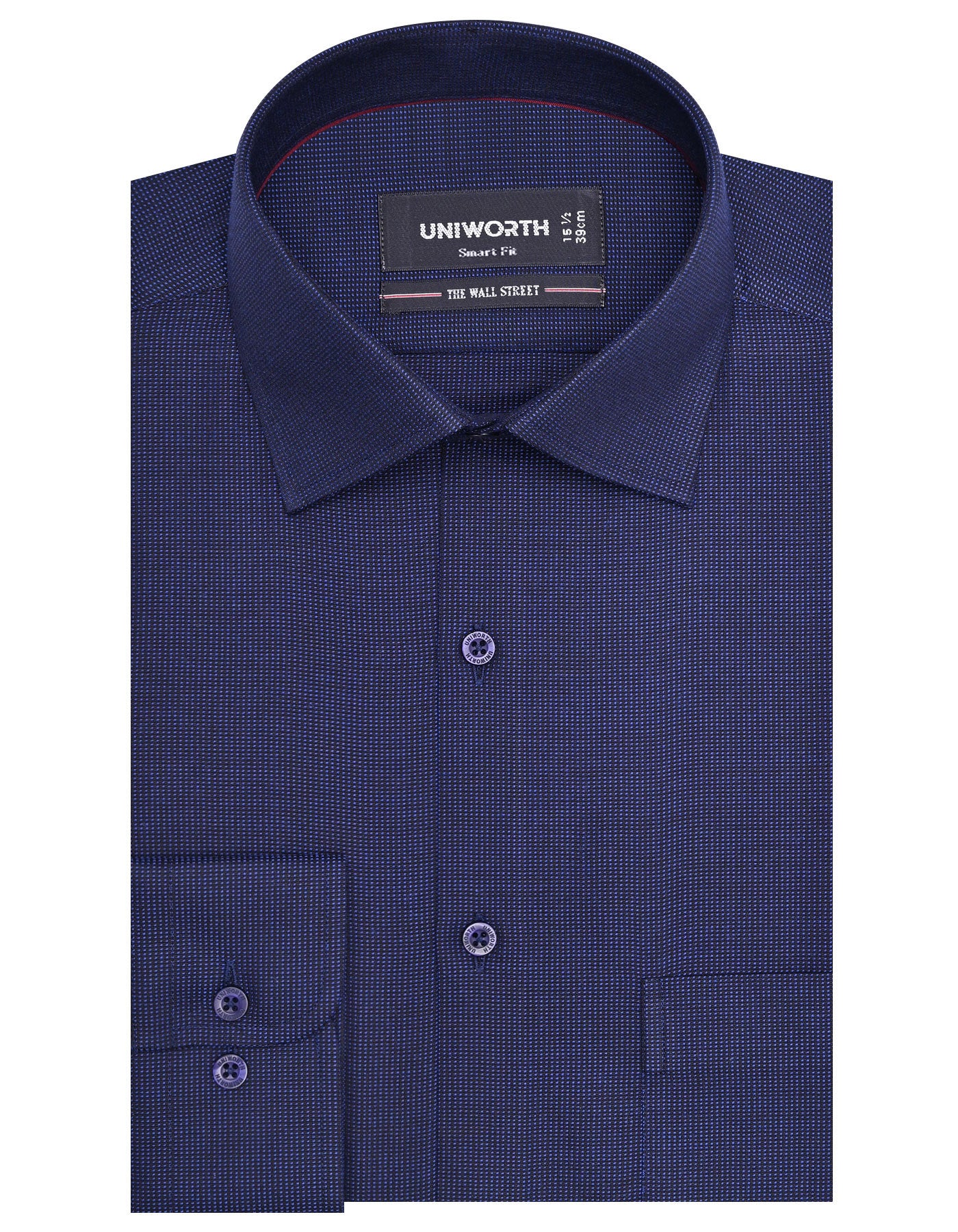 Self Navy Tailored Smart Fit Shirt FS20406SF-14.5