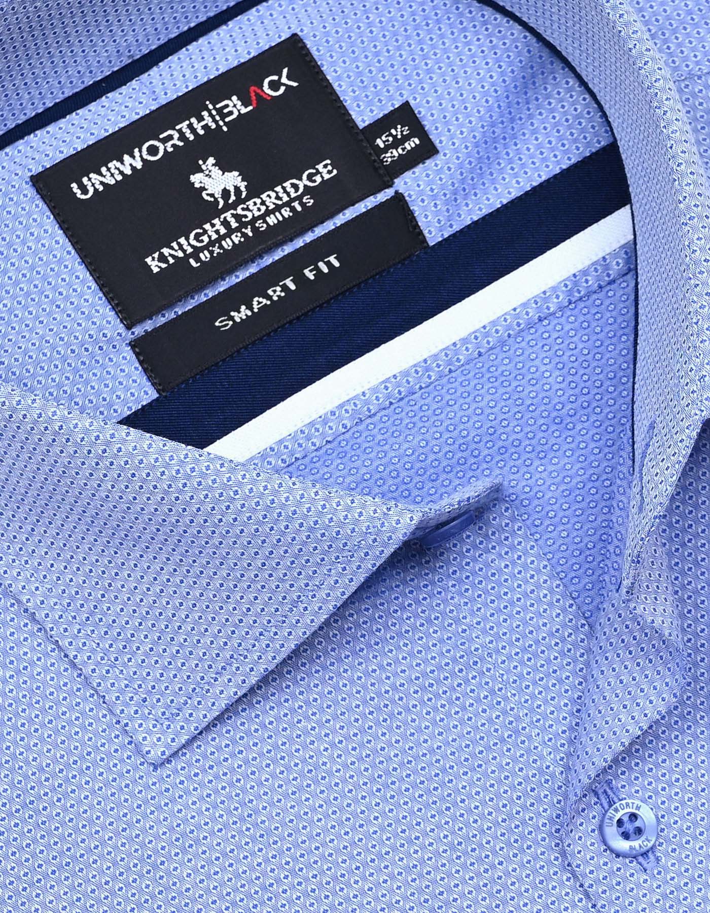 Self Blue Tailored Smart Fit Shirt FS20412SF-15