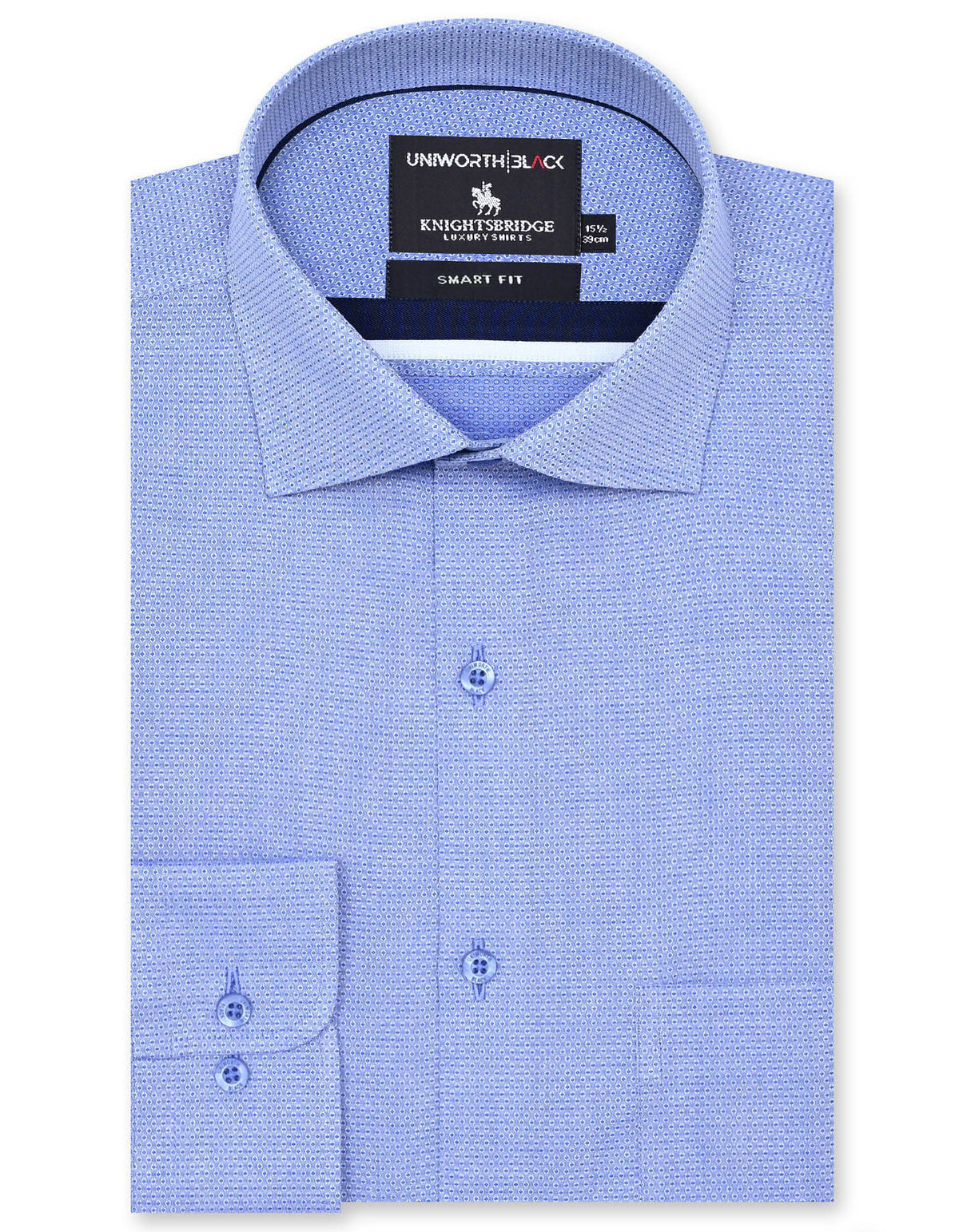 Self Blue Tailored Smart Fit Shirt FS20412SF-14.5