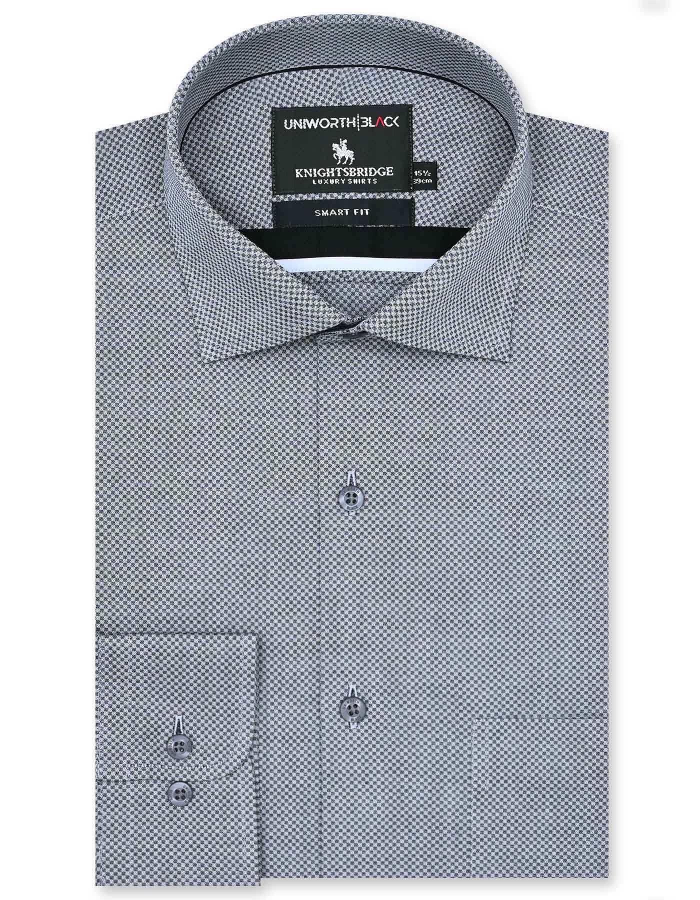 Self Grey Tailored Smart Fit Shirt FS20414SF-14.5