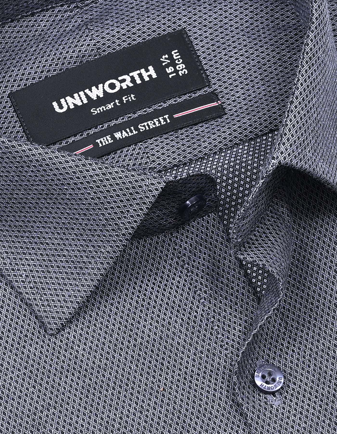 Self Grey Smart Fit Shirt FS20427SF-15