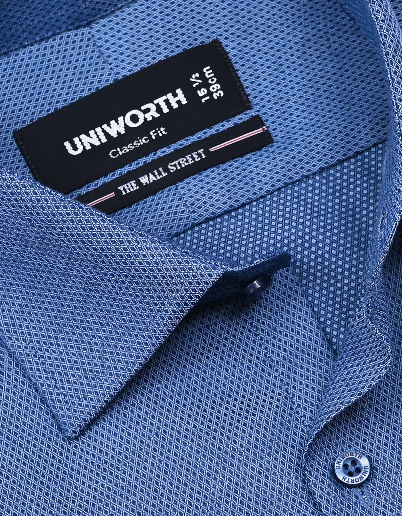 Self Blue Classic Fit Shirt FS20428RF-15