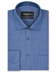 Self Blue Classic Fit Shirt FS20428RF-14.5