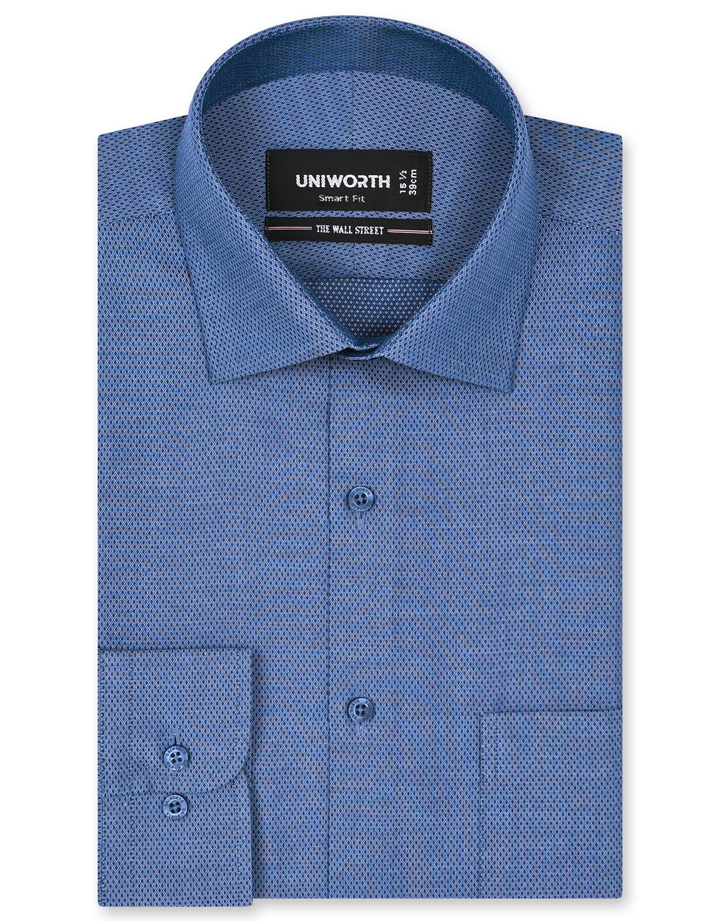 Self Blue Smart Fit Shirt FS20428SF-14.5