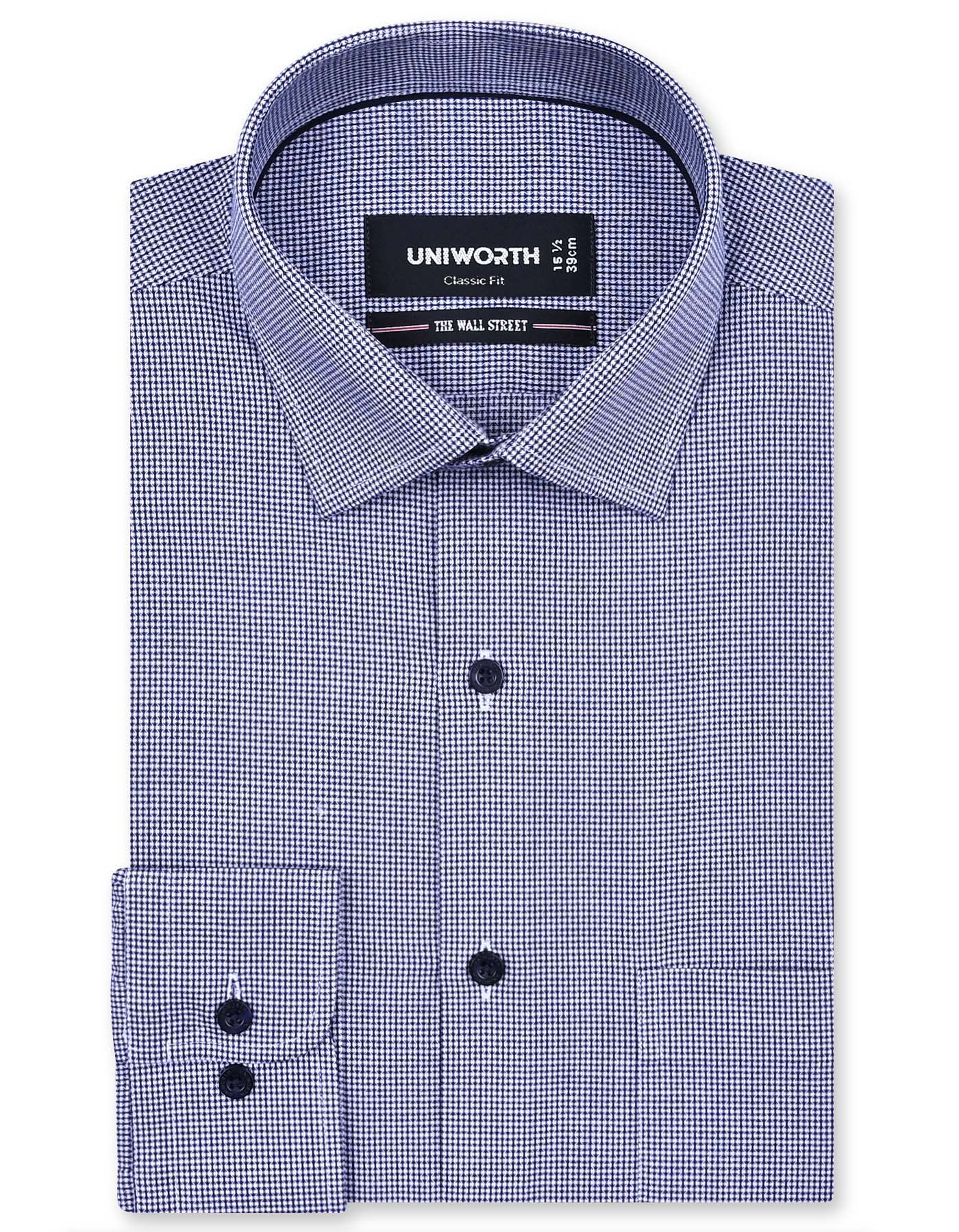 Self Navy Classic Fit Shirt FS20456RF-14.5