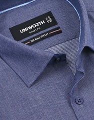 Self D Navy Tailored Smart Fit Shirt FS20458SF-15