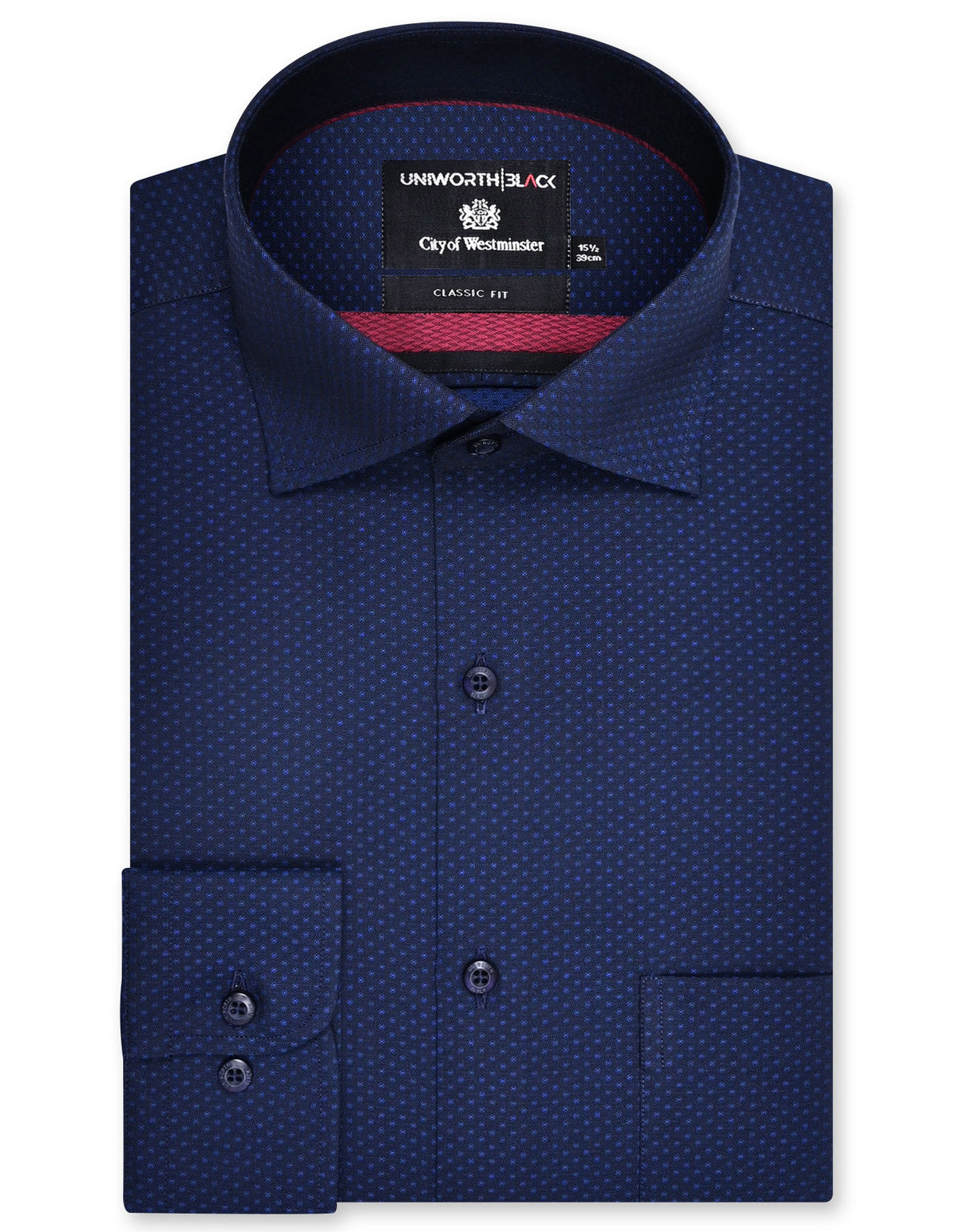 Self Navy Classic Fit Shirt FS20467RF-14.5