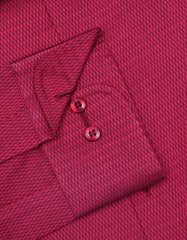 Self Maroon Tailored Smart Fit Shirt FS20468SF-15.5