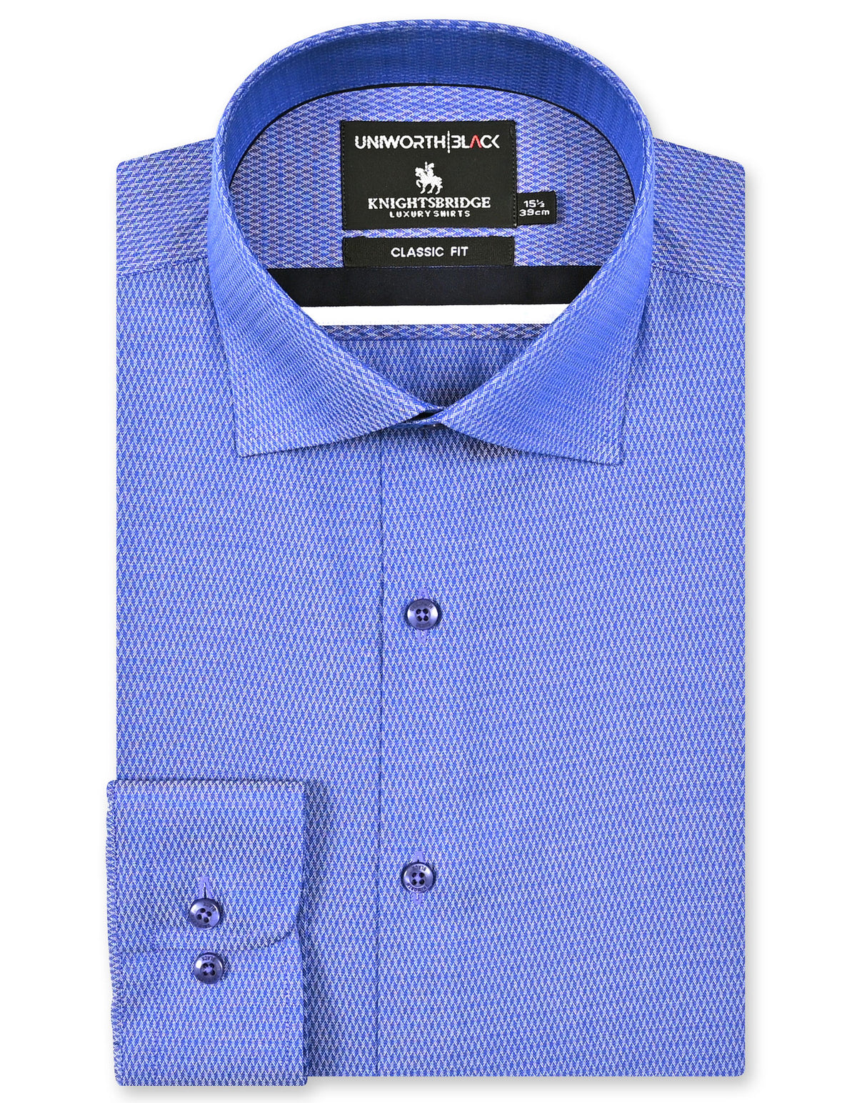 Self D Blue Classic Fit Shirt FS20481RF-14.5