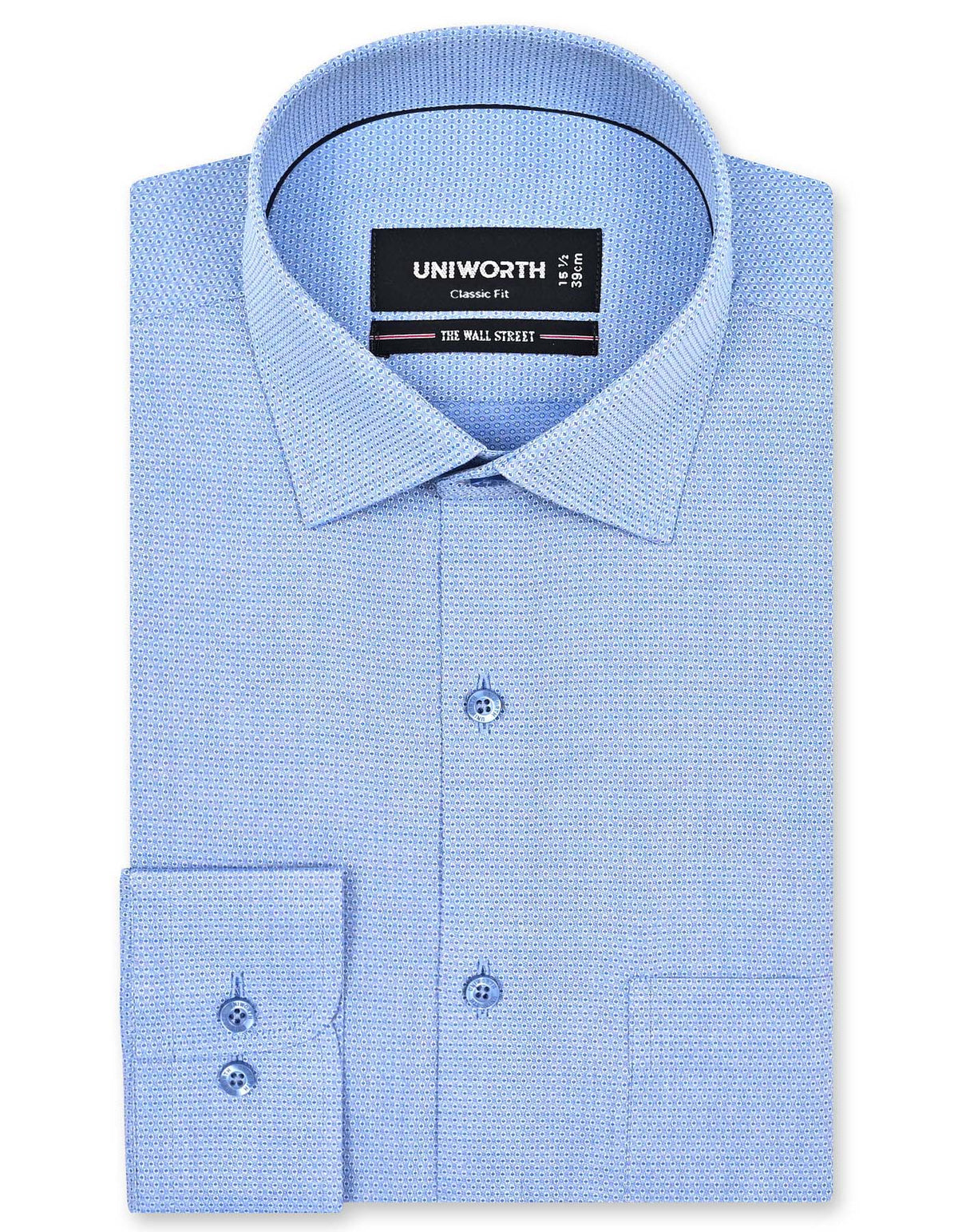 Self Blue Classic Fit Shirt FS20483RF-14.5