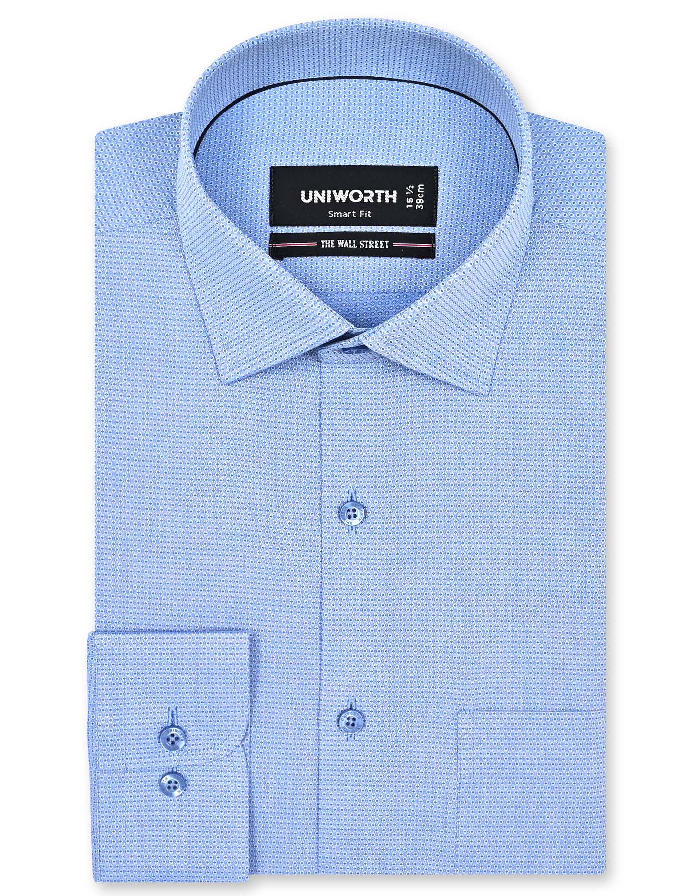 Self Blue Tailored Smart Fit Shirt FS20483SF-14.5