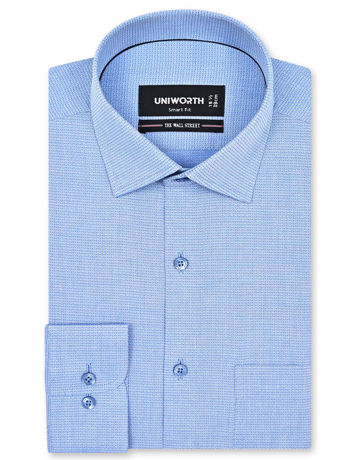 Self Blue Tailored Smart Fit Shirt FS20483SF-14.5