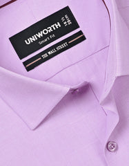 Self L Purple Tailored Smart Fit Shirt FS20486SF-15